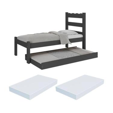 Imagem de Bicama de Madeira Maciça com Colchão Incluso Multimóveis CR35258