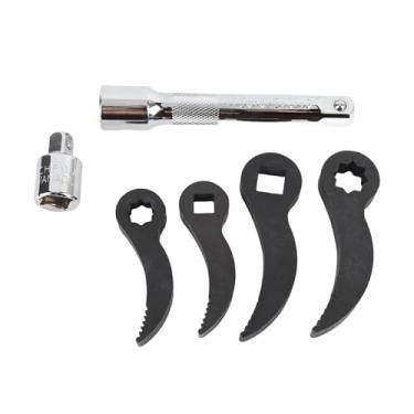 Imagem de Conjunto de cabeçote adaptador de chave de fenda de 4 peças, Ferramenta de cabeça adaptadora de pé de cabra com juntas de 1/2 pol. e 3/8 pol, com caixa de armazenamento