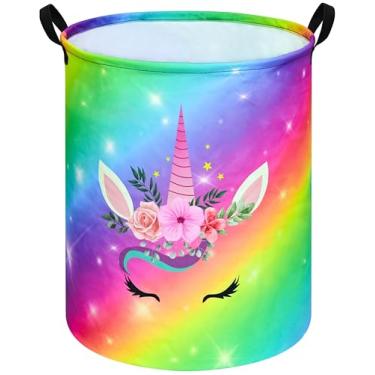 Imagem de VAIVUSTO Cesto de lavanderia grande de lona, cesto de armazenamento de bebê, para meninos e meninas, caixa de brinquedo, cestas de presente para casa, escritório, decoração de casa