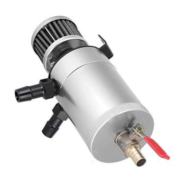 Imagem de Catch Reservoir de óleo de Liga de Alumínio CAPA Com 2 Kit de Acessório de Porta Eficiência e Aumenta para o Motor 2 Thi Carr Care Oil Reservoir Oil Petrol (Preto) (Prata)