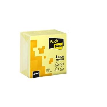 Imagem de Bloco Post-it Refil Stick 76x76 Amarelo C /4 Blocos 100fls - Spiral