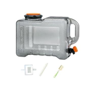 Imagem de Dynwave Recipiente de água com tampa e alça com Spigot Water Jug Dispensador portador de água para mochila de sobrevivência para RV, 12l