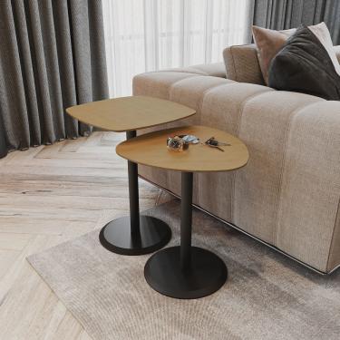 Imagem de Conjunto Mesa de Canto Keva 40x40x53cm