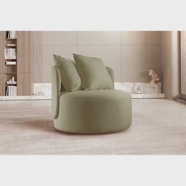 Imagem de Poltrona Redonda Orgânica Moon Verde