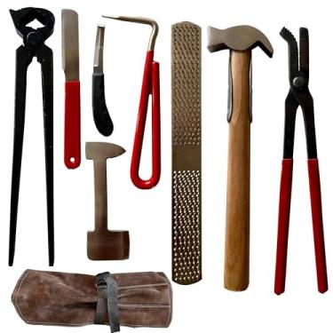 Imagem de PRECISION CANADA Farrier Tools Kit de casco de 8 peças, pinças de casco de cavalo, kit de aparador de casco de cabra, aparadores de casco para cabras, cavalos, ovelhas, porcos, burros, suprimentos de