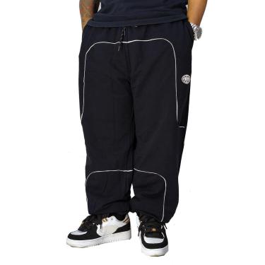Imagem de Calça Moletom Big Chronic Plus Size Listas Black 01V2 Cor:;Tamanho:G3-Masculino