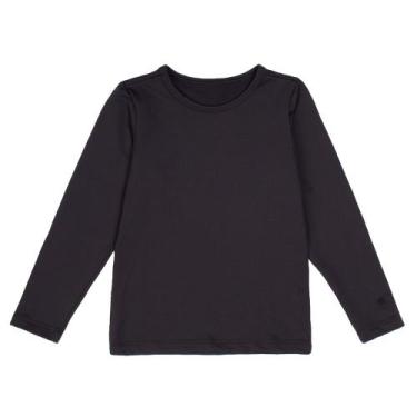 Imagem de Blusa Térmica Infantil Estilo do Corpo Preto, Preto, P