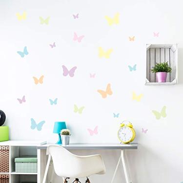 Imagem de Adesivo de Parede Borboletas Aquarela 25un Cobre 1,5m²