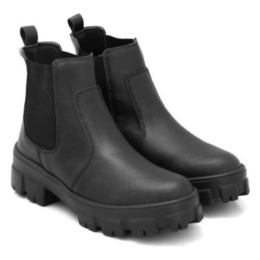 Imagem de Bota coturno feminina com elástico tratorada confortável - Simon Verga