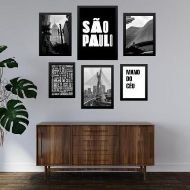 Imagem de Composição 6 Quadros Cidade De São Paulo - Quadros On-line, Moldura Br