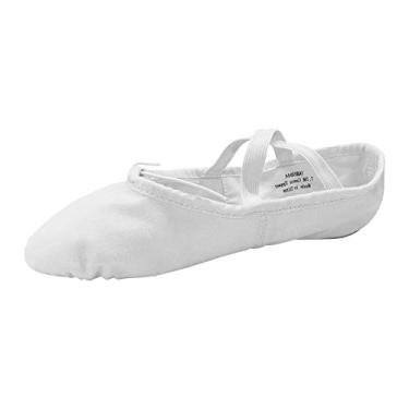 Imagem de Pantufa de balé Danzcue, adulto, sola dividida, Branco, 8