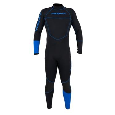 Imagem de AKONA Terno masculino completo de 3 mm. Neoprene elástico quântico. Projetado para mantê-lo aquecido nas águas entre 70 e 85 graus. Adequado para mergulho, mergulho com snorkel, paddle, caiaque ou