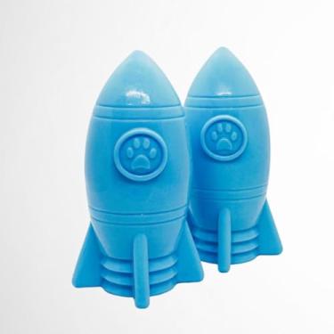 Imagem de Foguete Brinquedo de Cachorro Mordedor Pet Interativo Petisqueira Comedouro Lento