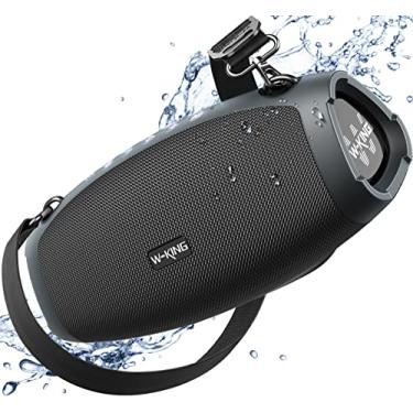 Imagem de Alto-falantes Bluetooth W-KING 70W atualizados, alto - Deep Bass, IPX6 Impermeável Outdoor Alto-falante sem fio portátil com Power Bank, DSP, áudio transparente, cartão TF para festa, acampamento