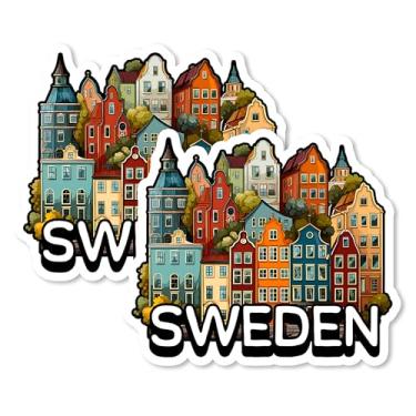 Imagem de Ímãs Suécia de 10 cm Pacote com 2 - Ímãs Decorativos de Vinil Forte para Geladeira Armário Cozinha Escritório - Bonito Divertido Estética Legal Durável e Lembrança de Longa Duração ID44999