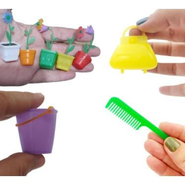 Imagem de Conjunto com 100 Brinquedinhos Mini Brinquedo Plástico Nacional Kit para Lembrancinhas Mimos Prendas Sacolinha Surpresa Festas