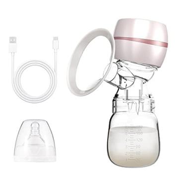 Imagem de Bomba Tira-Leite Elétrica Portátil com Tela LED, 3 Modos, 9 Níveis de Sucção, Silenciosa, Mãos Livres, Recarregável via USB, Livre de BPA, Copo 180ml – Uso Confortável e Seguro (Rosa Bebê)