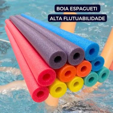 Imagem de Kit 6 Boias Flutuantes Para Água Estilo Macarrão Espaguete P/Piscina Lagos Rios Natação