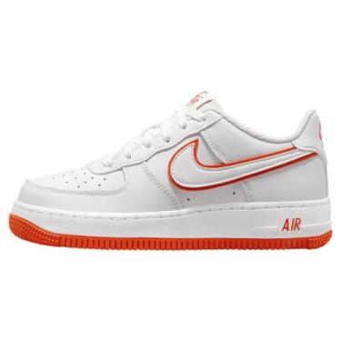 Imagem de Nike Tênis infantil Air Force 1, Branco/vermelho picante, 17
