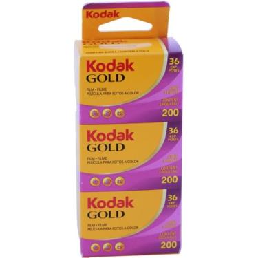 Imagem de kodak Filme 1880806 Gold 200, GB13536-H - Pacote com 3 (amarelo/roxo)