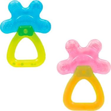 Imagem de Mordedor buba com agua e chocalho baby cores vai na geladeira cores te