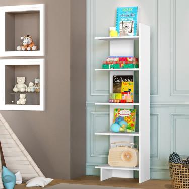 Imagem de Estante Organizadora Infantil Bella 5 Prateleiras Branca