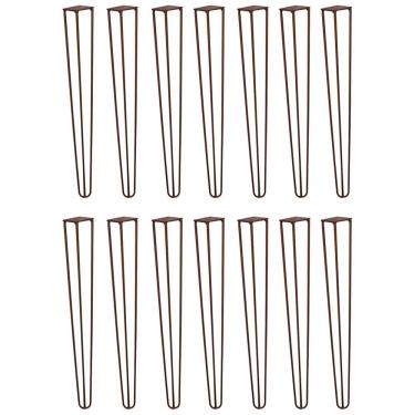 Imagem de Kit 14 Pés De Metal 60 Cm Legs Mesa De Canto Aparador Bronze