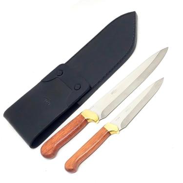 Imagem de Kit Churrasco E Cozinha Arkhip Duchef 8'' E 6'' Cabo Madeira Bainha