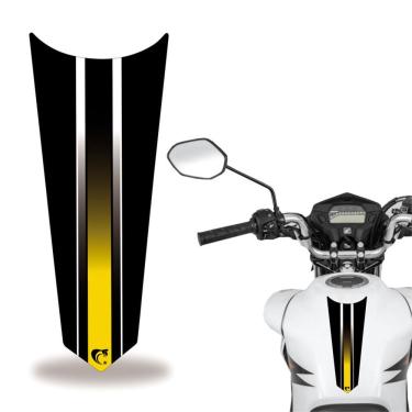 Imagem de Adesivo Faixa Gravata Tanque Moto Listra Amarelo
