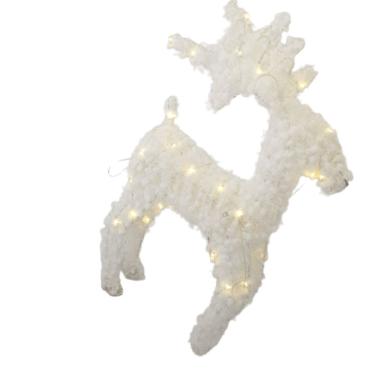 Imagem de Rena Decorativa Aramada Com Flocos E Led 45cm