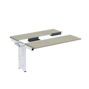 Imagem de Complemento De Mesa Plataforma Para Coworking Para 2 Pessoas 140x120 Nogueira Casablanca-branco