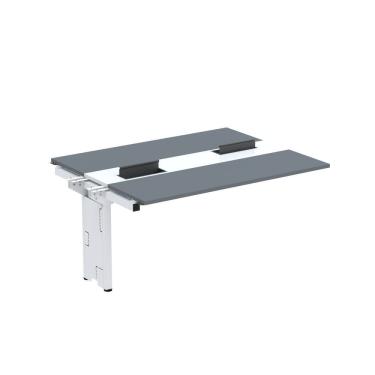 Imagem de Complemento De Mesa Plataforma Para Coworking Para 2 Pessoas 150x120 Grafito-branco