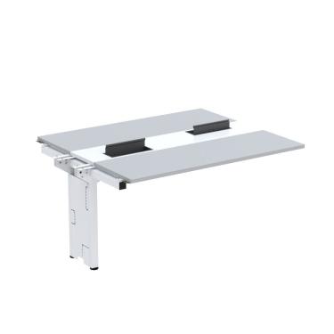 Imagem de Complemento De Mesa Plataforma Para Coworking Para 2 Pessoas 140x120 Cinza-branco