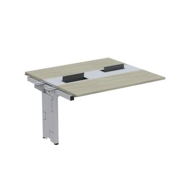 Imagem de Complemento De Mesa Plataforma Para Coworking Para 2 Pessoas 130x120 Nogueira Casblanca-cinza