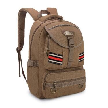 Imagem de Mochila Costas Masculina Lona Reforçada Escolar Viagem Trabalho Denlex