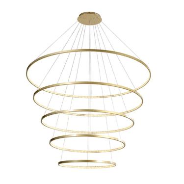 Imagem de Hevvy Pendente 5 Aneis Led 157w 3000k Milano Dr Sl-0515-h5