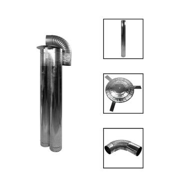 Imagem de Kit Para Chaminé Inox 120 Mm - 5 Pçs - Fp