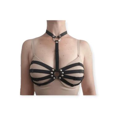 Imagem de Harness Tomara Que Caia Em Elástico Orion Coleção Fetiche - Lovetoys - Preto, único
