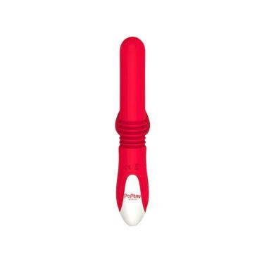 Imagem de Vibrador Vai E Vem Com Estimulador Ponto G 8 Vibrações Shmily - Poptoy - Vermelho
