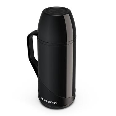 Imagem de Garrafa Térmica Unitermi Roma De Vidro 0.5l - Preta