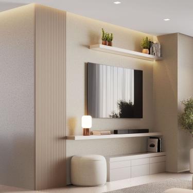 Imagem de Painel Ripado Toronto 2,50x0,58x3,3mm(1,45)m² Ecorevest Bege