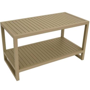 Imagem de Aparador Roma em Alumínio com Tampo Ripado para Área, Cozinha, Sala e Edícula Trama