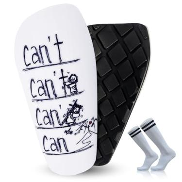 Imagem de TOMIYO Caneleiras Para Crianças, Jovens E Adultos - Equipamento De Proteção Panturrilhas Leve Respirável, Protetores Futebol Com Mangas Meias Crianças 4 A 6 Anos