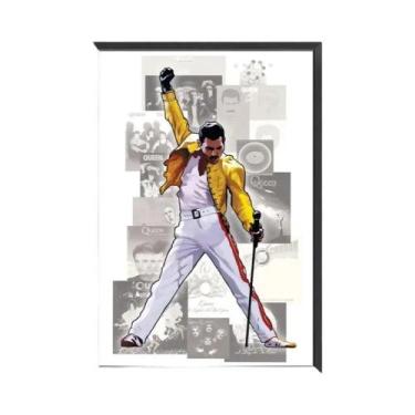 Imagem de Pôster De Papel Kraft Retrô Branco Queen Band Music Adesivo DIY Decora