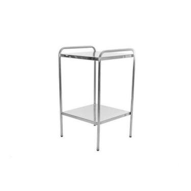 Imagem de Mesa Auxiliar 40 X 40 X 80 em Inox e Ponteira - BR CIRURGICA