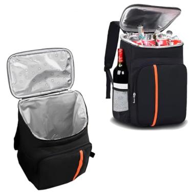 Imagem de Mochila Bolsa Cooler Térmica Impermeável 18L (Capacidade até 32 Latas) – Bolsa Térmica com Alças Acolchoadas, Resistente à Água, para Praia, Piscina, Camping e Piquenique - Preta