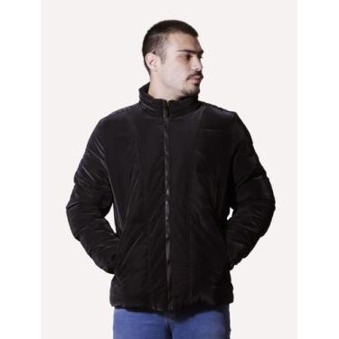 Imagem de Jaqueta Victory Eagle Masculina Suede Puffer Preta, L/G