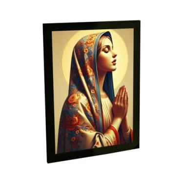 Imagem de Quadro Decorativo Nossa Senhora Ilustração 3D Decoração Poster Quarto Sala