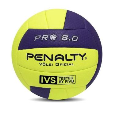 Imagem de Bola penalty Volei 8.0 Pro vrd/rxo s/c - Penalty, Verde limão e Azul