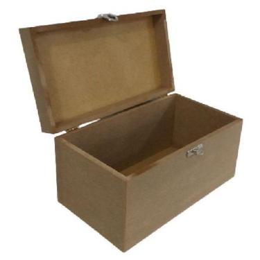Imagem de Bau Modelo Frasqueira com fecho Para Cadeado em mdf - Arte com Madeira